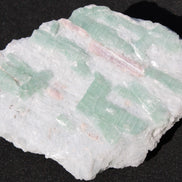 Soft Mint-Green and Pink Tourmaline on marble from Afghanistan 80mm 833ct 166.6g Rocks and Things