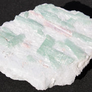 Soft Mint-Green and Pink Tourmaline on marble from Afghanistan 80mm 833ct 166.6g Rocks and Things