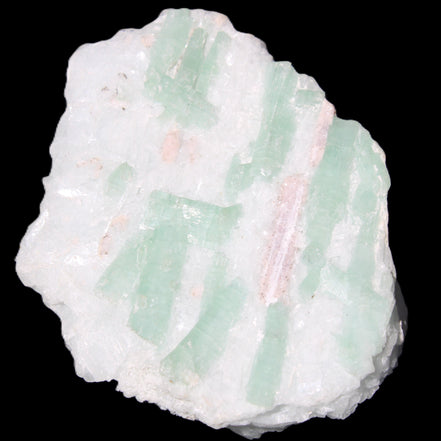 Soft Mint-Green and Pink Tourmaline on matrix from Afghanistan 80mm 833ct 166.6g in sunlight - Rocks and Things Store