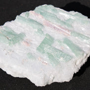Soft Mint-Green and Pink Tourmaline on marble from Afghanistan 80mm 833ct 166.6g Rocks and Things
