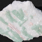Soft Mint-Green and Pink Tourmaline on marble from Afghanistan 80mm 833ct 166.6g Rocks and Things