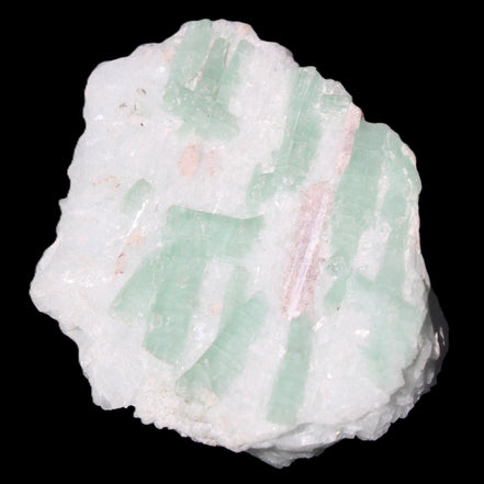 Soft Mint-Green and Pink Tourmaline on matrix from Afghanistan 80mm 833ct 166.6g in sunlight - Rocks and Things Store