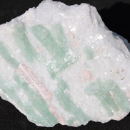 Soft Mint-Green and Pink Tourmaline on marble from Afghanistan 80mm 833ct 166.6g Rocks and Things