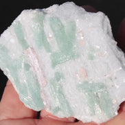 Soft Mint-Green and Pink Tourmaline on marble from Afghanistan 80mm 833ct 166.6g Rocks and Things