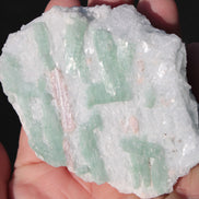Soft Mint-Green and Pink Tourmaline on marble from Afghanistan 80mm 833ct 166.6g Rocks and Things