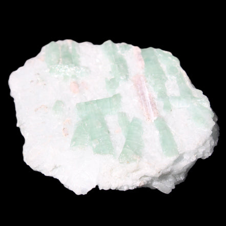 Soft Mint-Green and Pink Tourmaline on matrix from Afghanistan 80mm 833ct 166.6g in sunlight - Rocks and Things Store