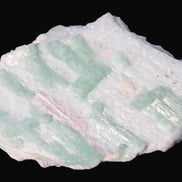 Soft Mint-Green and Pink Tourmaline on marble from Afghanistan 80mm 833ct 166.6g Rocks and Things