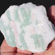 Soft Mint-Green and Pink Tourmaline on marble from Afghanistan 80mm 833ct 166.6g Rocks and Things