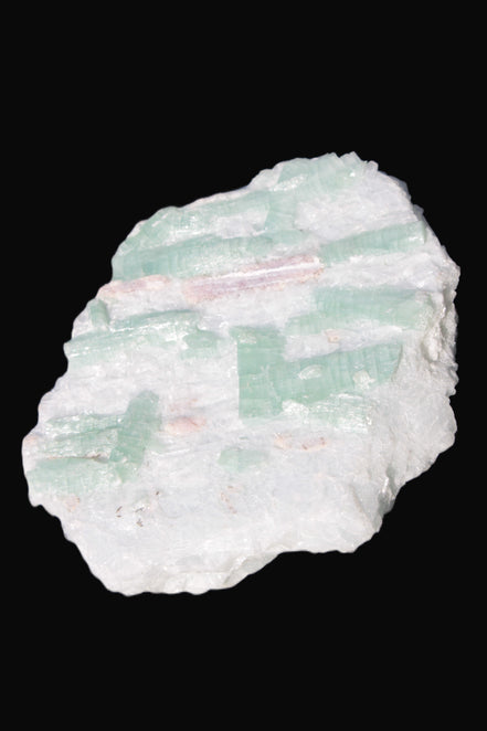 Soft Mint-Green and Pink Tourmaline on marble from Afghanistan 80mm 833ct 166.6g Rocks and Things