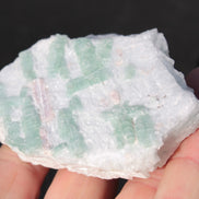 Soft Mint-Green and Pink Tourmaline on marble from Afghanistan 80mm 833ct 166.6g Rocks and Things