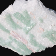 Soft Mint-Green and Pink Tourmaline on marble from Afghanistan 80mm 833ct 166.6g Rocks and Things