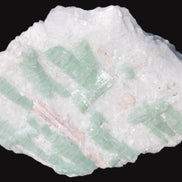 Soft Mint-Green and Pink Tourmaline on marble from Afghanistan 80mm 833ct 166.6g Rocks and Things