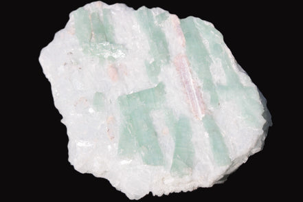 Soft Mint-Green and Pink Tourmaline on marble from Afghanistan 80mm 833ct 166.6g Rocks and Things