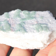 Soft Mint-Green and Pink Tourmaline on marble from Afghanistan 80mm 833ct 166.6g Rocks and Things