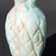 Caribbean Calcite hand-carved pineapple 56*100mm 393.5g Rocks and Things