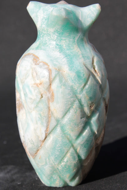 Caribbean Calcite hand-carved pineapple 56*100mm 393.5g Rocks and Things