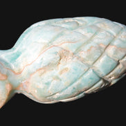 Caribbean Calcite hand-carved pineapple 56*100mm 393.5g Rocks and Things