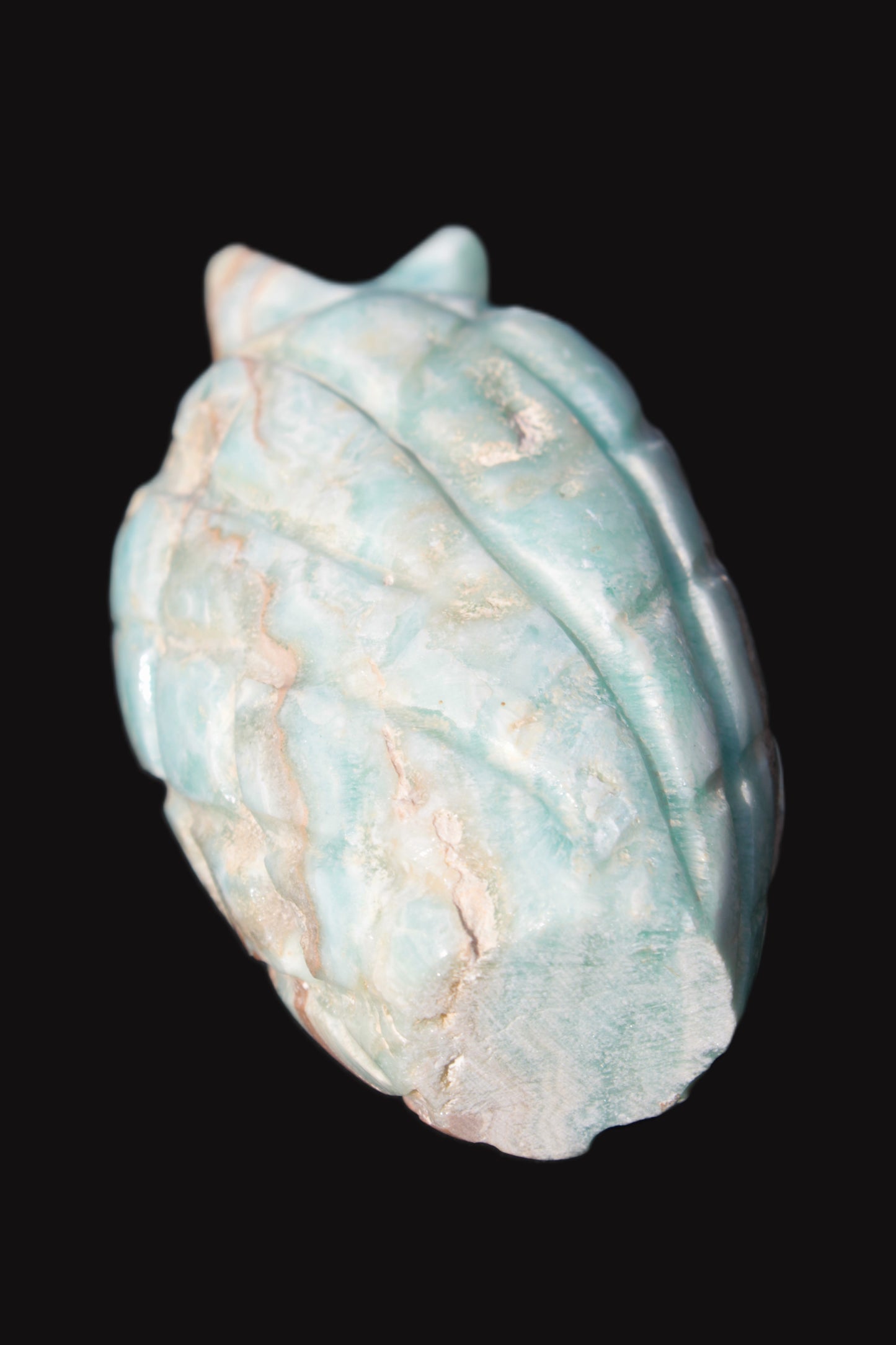 Caribbean Calcite hand-carved pineapple 56*100mm 393.5g Rocks and Things