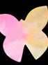 Pink and yellow Butterfly hand-carved in dyed Calcite from Pakistan 106*15*106mm 276g in sunshine - Rocks and Things Store