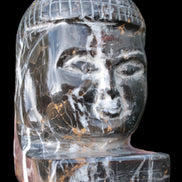 Buddha's head hand-carved marble from Pakistan 63*68*107mm 855g  -Rocks and Things Store