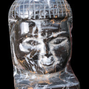 Buddha's head hand-carved marble from Pakistan 63*68*107mm 855g  -Rocks and Things Store