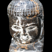 Buddha's head hand-carved marble from Pakistan 63*68*107mm 855g  -Rocks and Things Store
