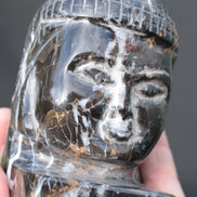 Buddha's head hand-carved marble from Pakistan 63*68*107mm 855g Rocks and Things