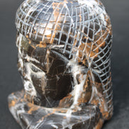Buddha's head hand-carved marble from Pakistan 63*68*107mm 855g Rocks and Things