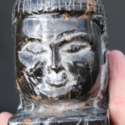 Buddha's head hand-carved marble from Pakistan 63*68*107mm 855g Rocks and Things