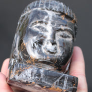 Buddha's head hand-carved marble from Pakistan 63*68*107mm 855g Rocks and Things