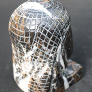 Buddha's head hand-carved marble from Pakistan 63*68*107mm 855g Rocks and Things