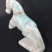 Pistachio Caribbean Calcite hand-carved prancing horse 165*55*156mm 947g Rocks and Things