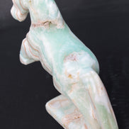 Pistachio Caribbean Calcite hand-carved prancing horse 165*55*156mm 947g Rocks and Things