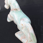 Pistachio Caribbean Calcite hand-carved prancing horse 165*55*156mm 947g Rocks and Things