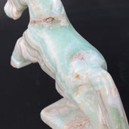 Pistachio Caribbean Calcite hand-carved prancing horse 165*55*156mm 947g Rocks and Things