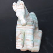 Pistachio Caribbean Calcite hand-carved prancing horse 165*55*156mm 947g Rocks and Things