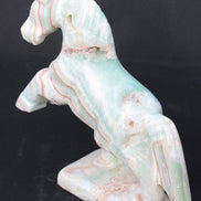 Pistachio Caribbean Calcite hand-carved prancing horse 165*55*156mm 947g Rocks and Things