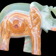 Elephant hand-carved Afghan Jade 152*60*117mm 1120g in sunlight - Rocks and Things Store