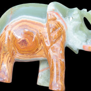 Elephant hand-carved Afghan Jade 152*60*117mm 1120g in sunlight - Rocks and Things Store