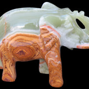 Elephant hand-carved Afghan Jade 152*60*117mm 1120g in sunlight - Rocks and Things Store