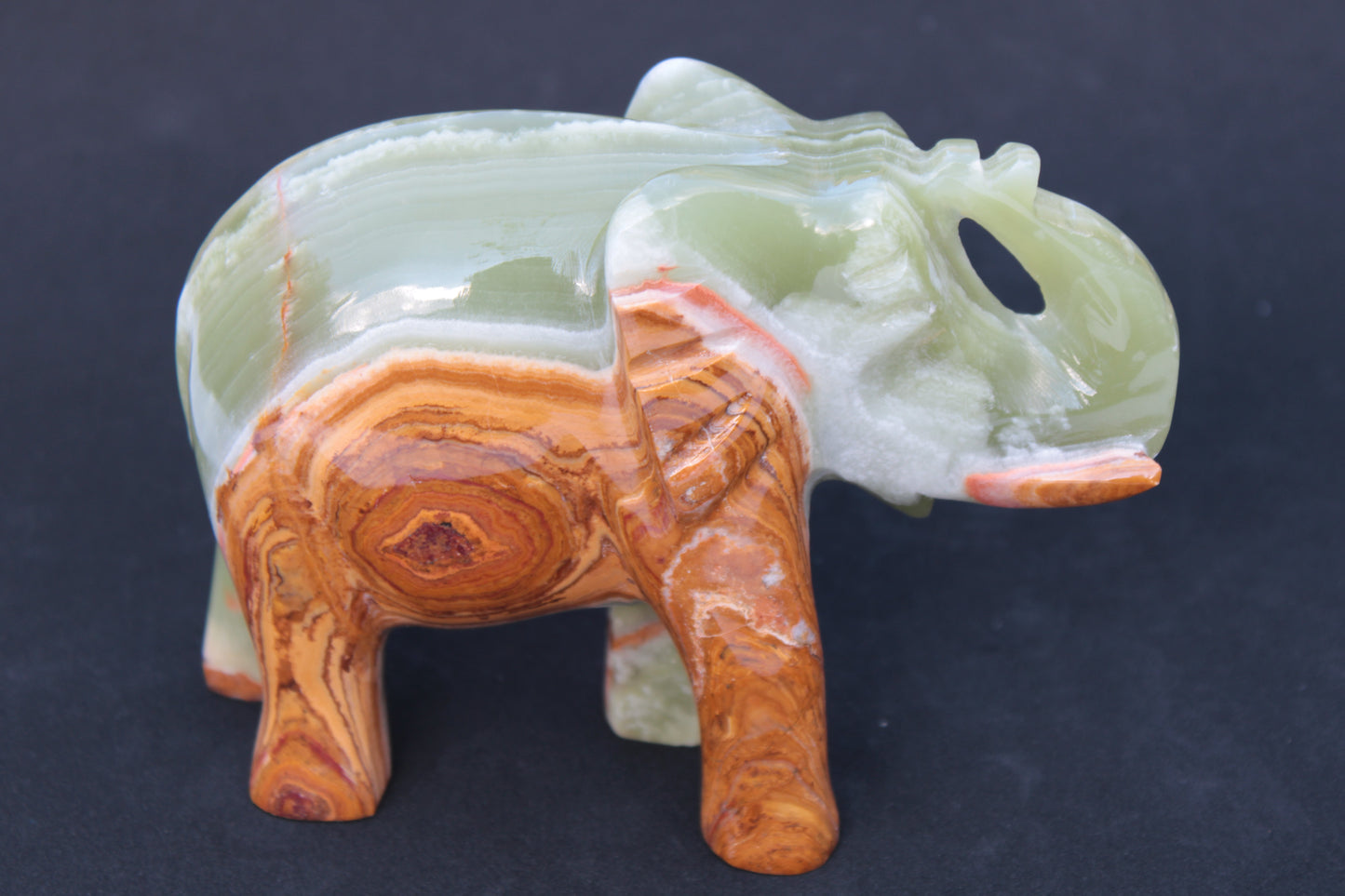 Elephant hand-carved Afghan Jade 152*60*117mm 1120g Rocks and Things