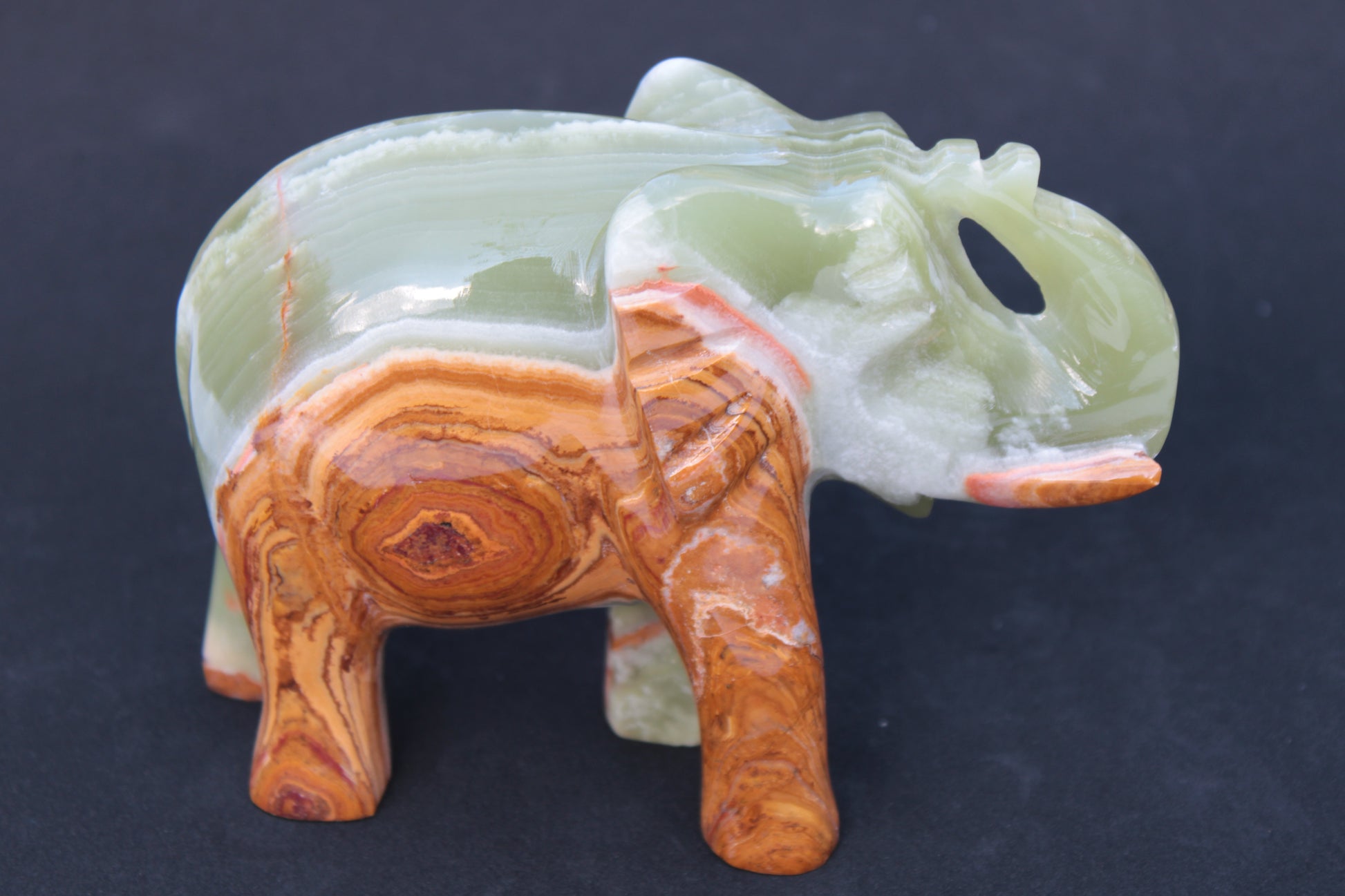 Elephant hand-carved Afghan Jade 152*60*117mm 1120g Rocks and Things