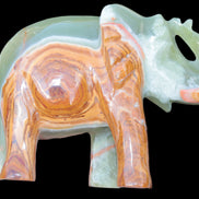 Elephant hand-carved Afghan Jade 152*60*117mm 1120g in sunlight - Rocks and Things Store