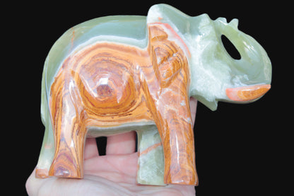 Elephant hand-carved Afghan Jade 152*60*117mm 1120g Rocks and Things