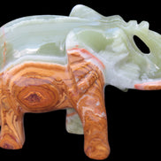Elephant hand-carved Afghan Jade 152*60*117mm 1120g in sunlight - Rocks and Things Store