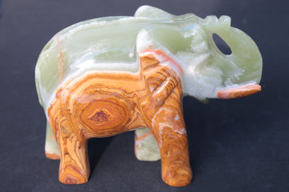 Elephant hand-carved Afghan Jade 152*60*117mm 1120g Rocks and Things