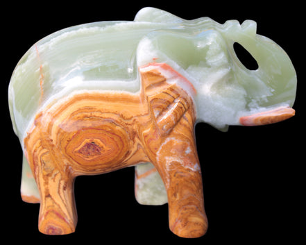 EElephant hand-carved Afghan Jade 152*60*117mm 1120g in sunlight - Rocks and Things Store