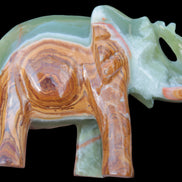 Elephant hand-carved Afghan Jade 152*60*117mm 1120g in sunlight - Rocks and Things Store