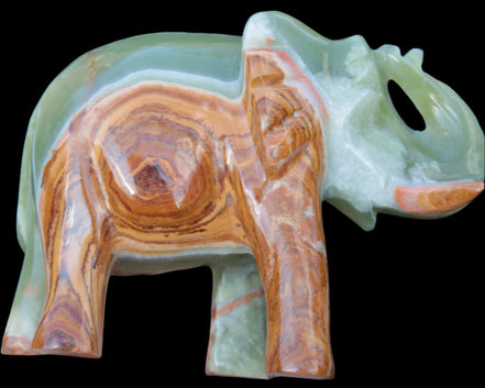 Elephant hand-carved Afghan Jade 152*60*117mm 1120g in sunlight - Rocks and Things Store