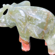 Elephant hand-carved Afghan Jade 152*60*117mm 1120g in sunlight - Rocks and Things Store